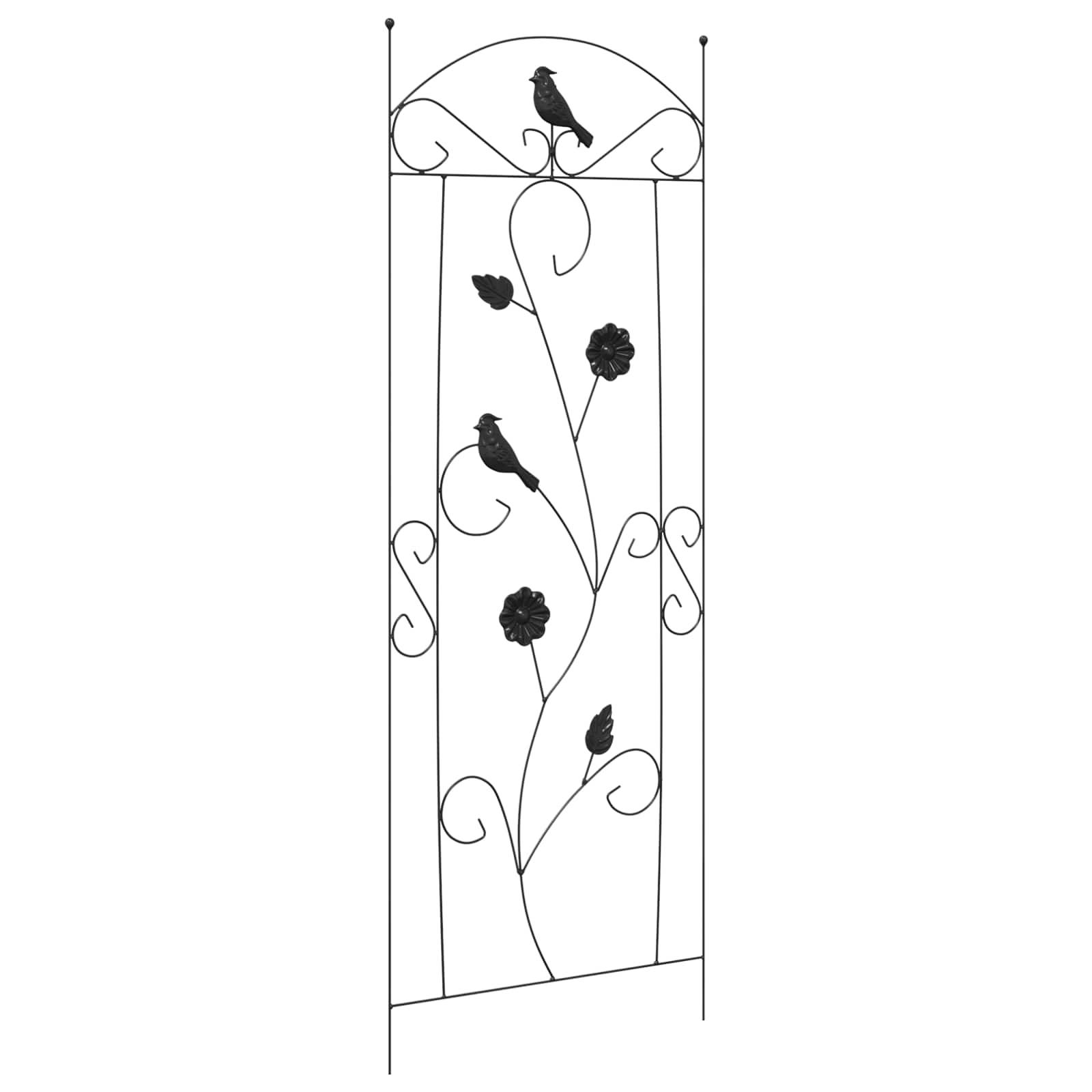 Barrière de jardin Décorative Acier Noir Lot de 3 Panneaux pour Fleurs 112x40cm - ComfortXL Outdoor Living - Image 5