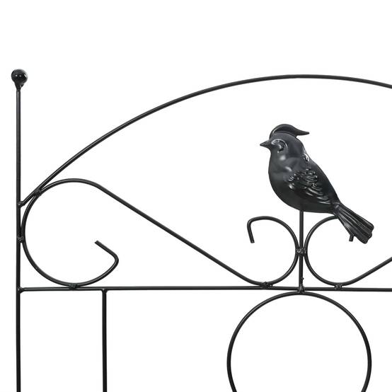 Barrière de jardin Décorative Acier Noir Lot de 3 Panneaux pour Fleurs 112x40cm - ComfortXL Outdoor Living - Image 7