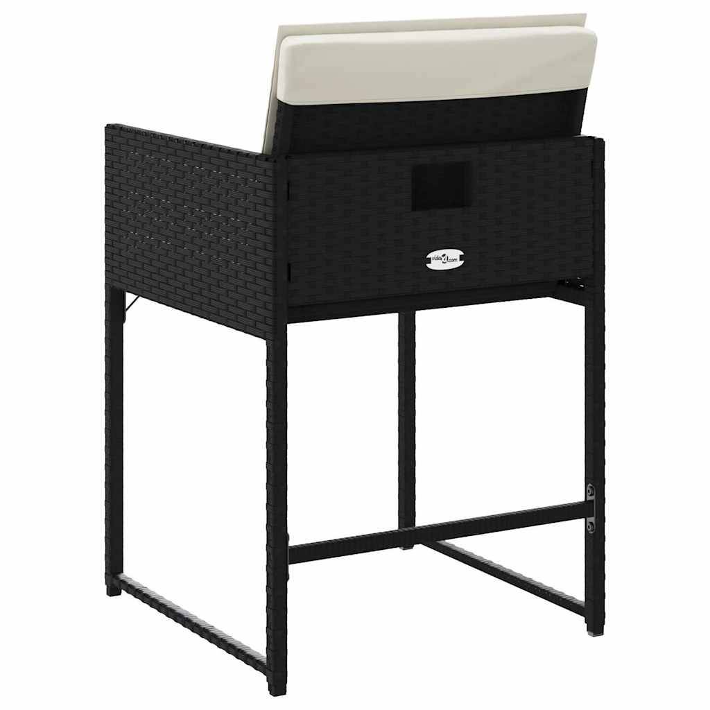 Chaise bois composite 4 places rotin noir  50,5 x 54 x 79 cm  - Prolenta premium  p397.6 - Image 7