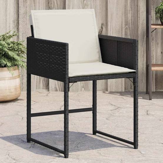 Chaise bois composite 4 places rotin noir 50,5 x 54 x 79 cm - Prolenta premium p397.6 - Image 2