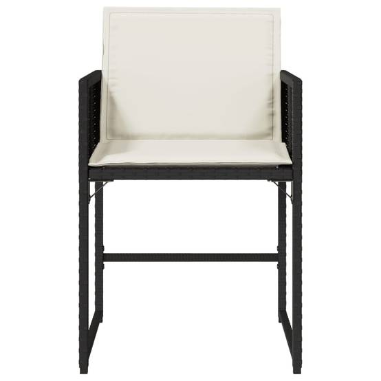 Chaise bois composite 4 places rotin noir 50,5 x 54 x 79 cm - Prolenta premium p397.6 - Image 5
