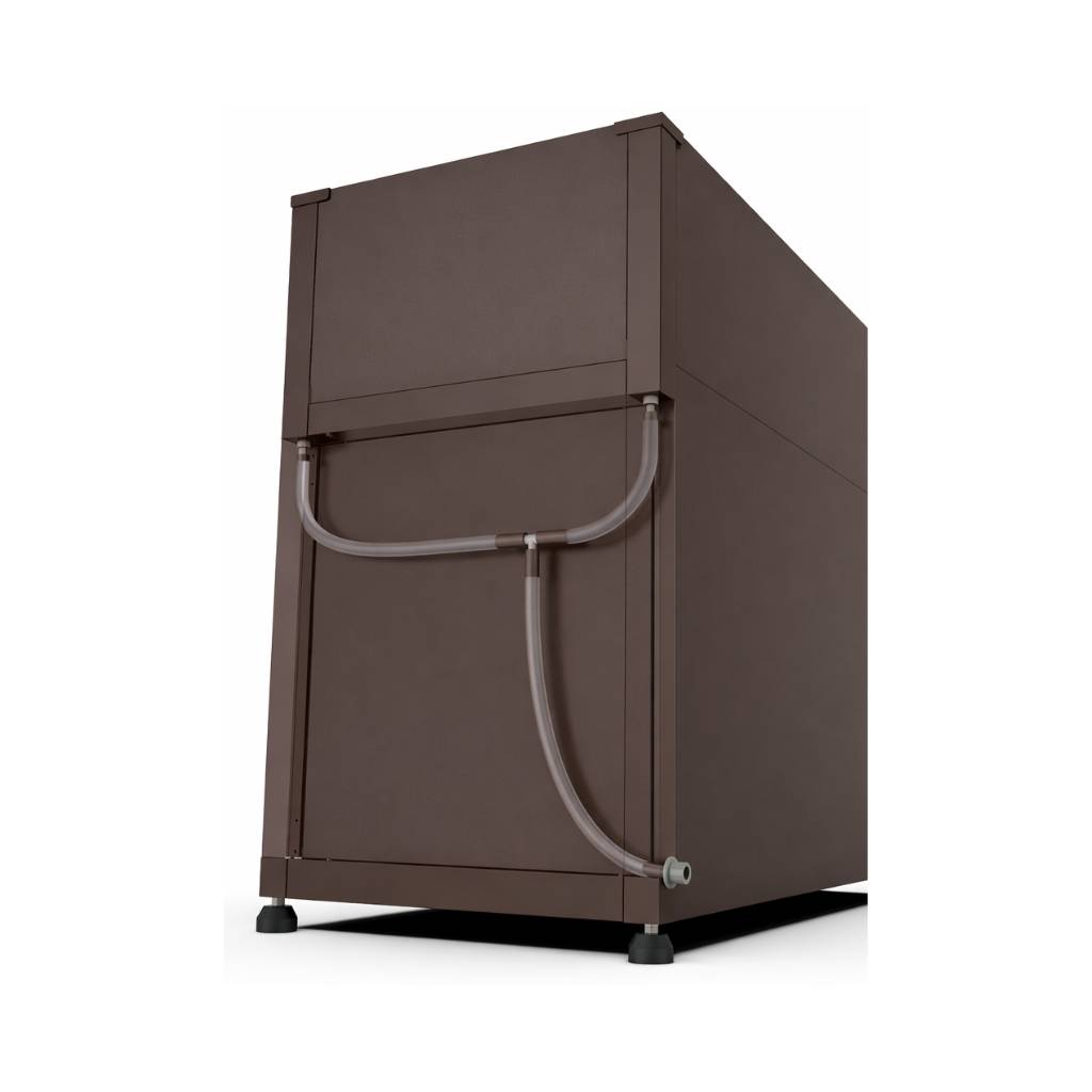 Couleurs du monde - Armoire grand format marron avec jardinière intégrée – meuble extérieur pratique et naturel - Image 8