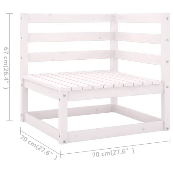 Prolenta Premium - Banc de jardin Blanc 70 X 70 cm - Prolenta Premium - Image 7