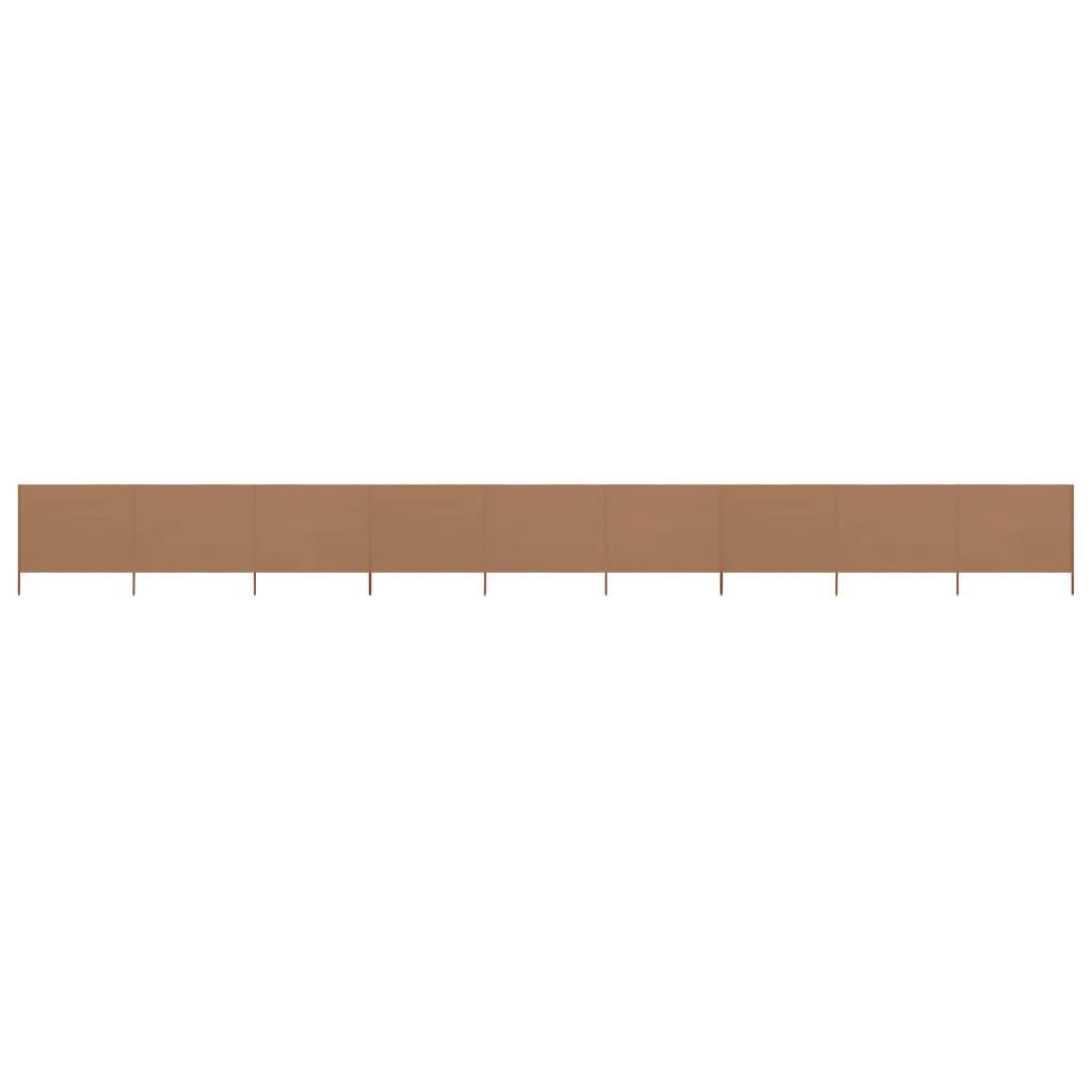 Helloshop26 - Brises-vue paravent 9 panneaux tissu 1200 x 80 cm taupe - Imagen 1