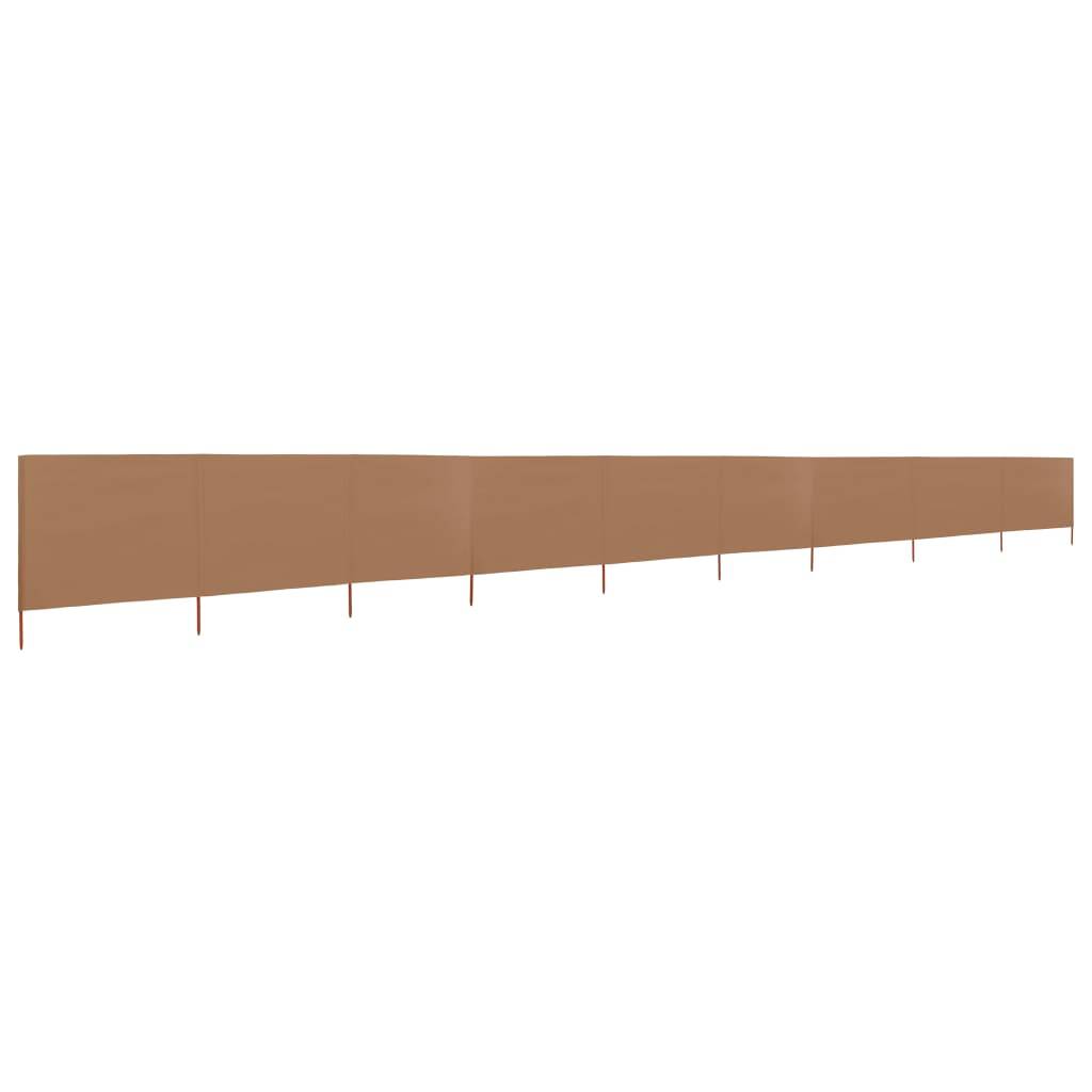 Helloshop26 - Brises-vue paravent 9 panneaux tissu 1200 x 80 cm taupe - Imagen 2