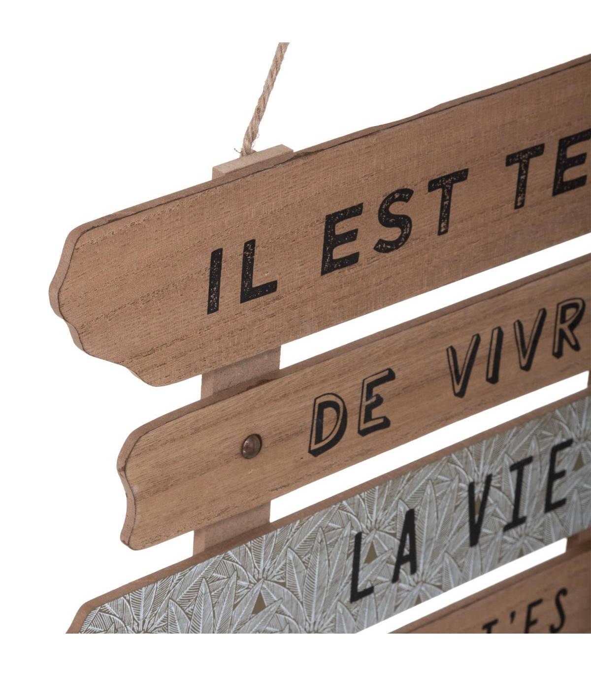 Déco murale en bois Pancarte avec Citation 37,5 x 32,5 cm - Imagen 2