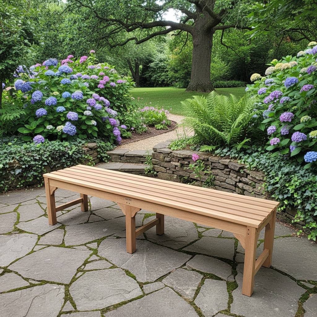 Banc en teck massif Melbourne 180 cm (sans dossier) - TECK'Attitude - Image 2