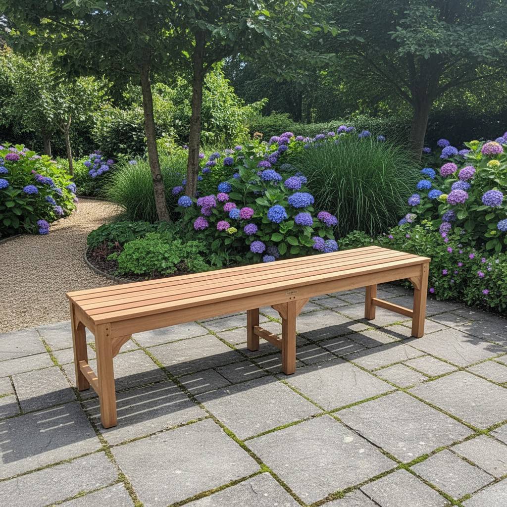 Banc en teck massif Melbourne 180 cm (sans dossier) - TECK'Attitude - Image 7