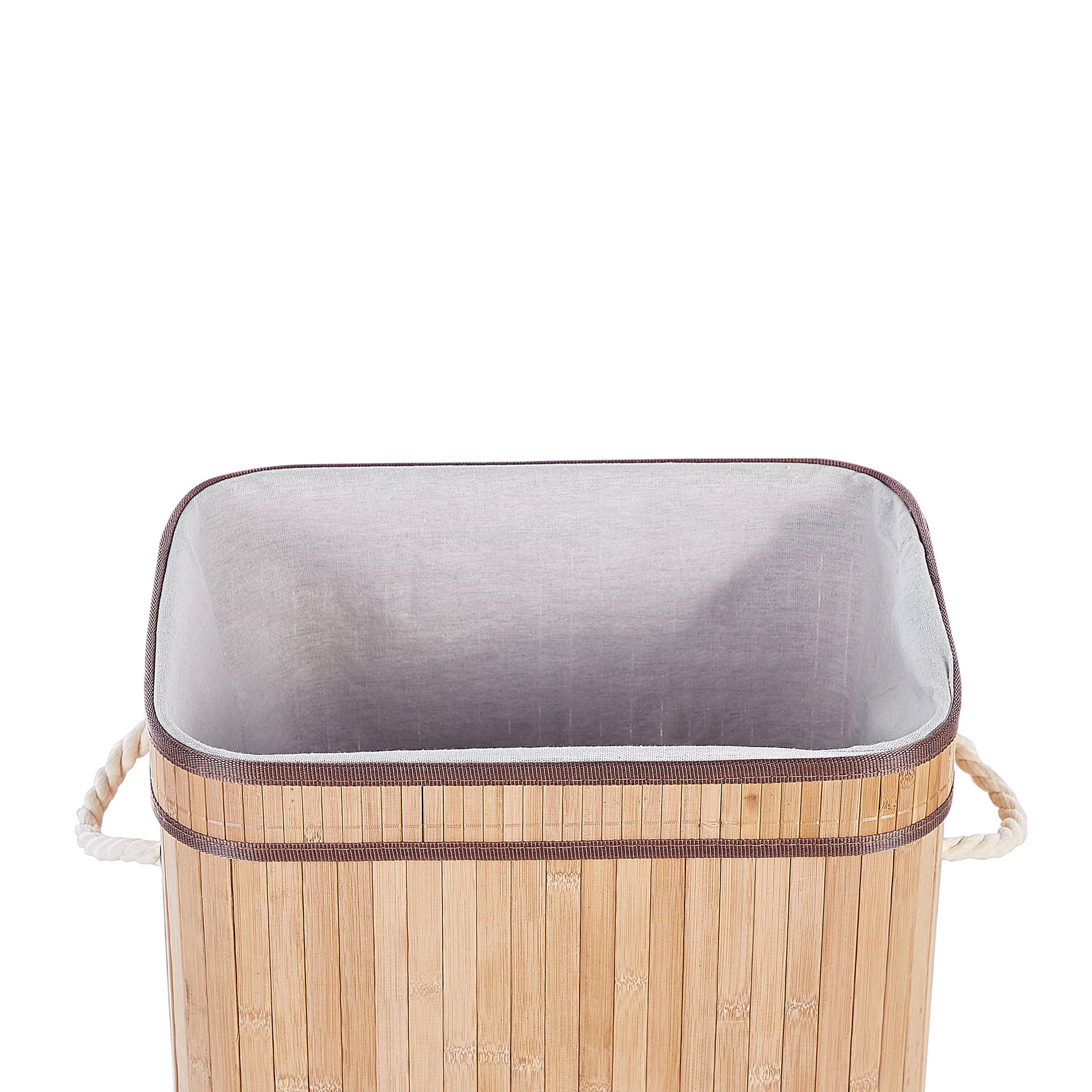 Beliani - Paniers à linge Bambou Marron clair KALUTARA - Beliani - Imagen 7