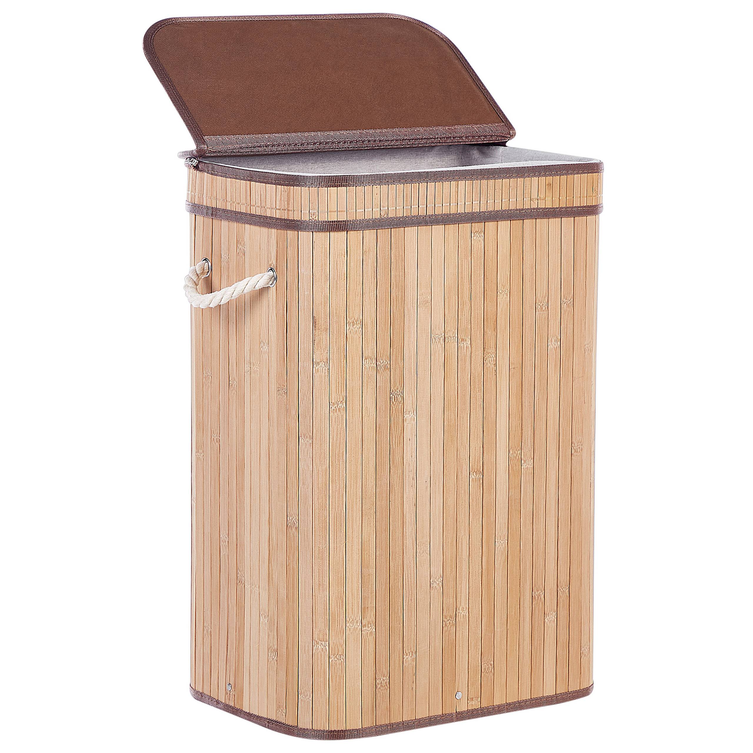Beliani - Paniers à linge Bambou Marron clair KALUTARA - Beliani - Imagen 5