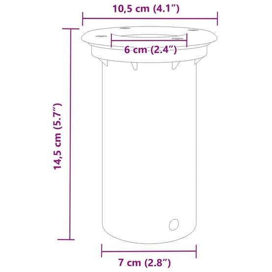 Lampe d'extérieur - Lampe de jardins au sol ronde aluminium moulé sous pression - Image 7