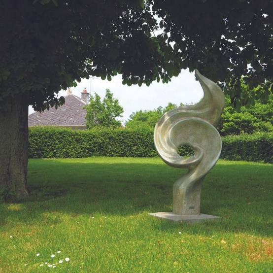 Jardinex - Statue de jardin en pierre "Valentino" (148cm) - Gris vert 148 cm - Jardinex - Image 2