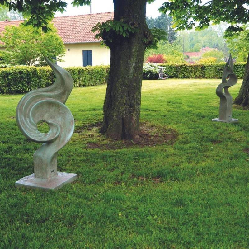 Jardinex - Statue de jardin en pierre "Valentino" (148cm) - Gris vert 148 cm - Jardinex - Imagen 4