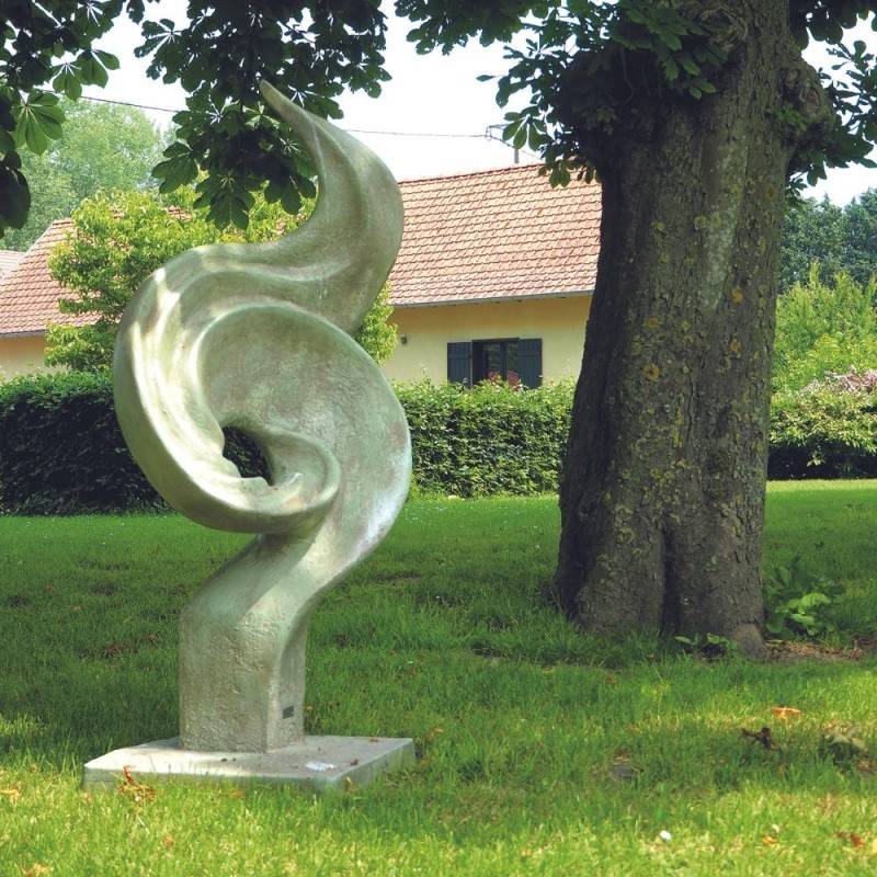 Jardinex - Statue de jardin en pierre "Valentino" (148cm) - Gris vert 148 cm - Jardinex - Imagen 3