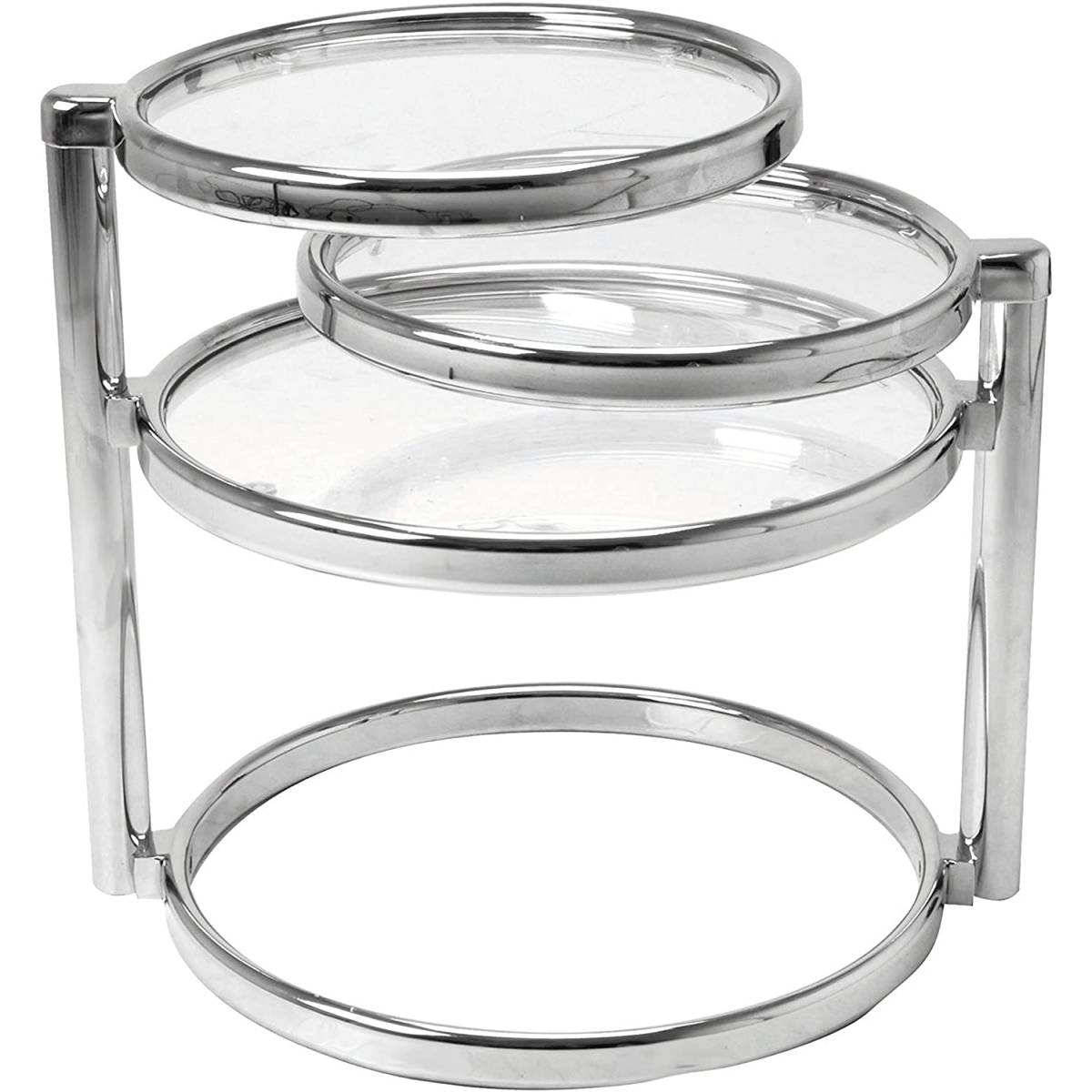 Leitmotiv - Table basse plateaux pivotants en verre 3 plateaux - Image 1