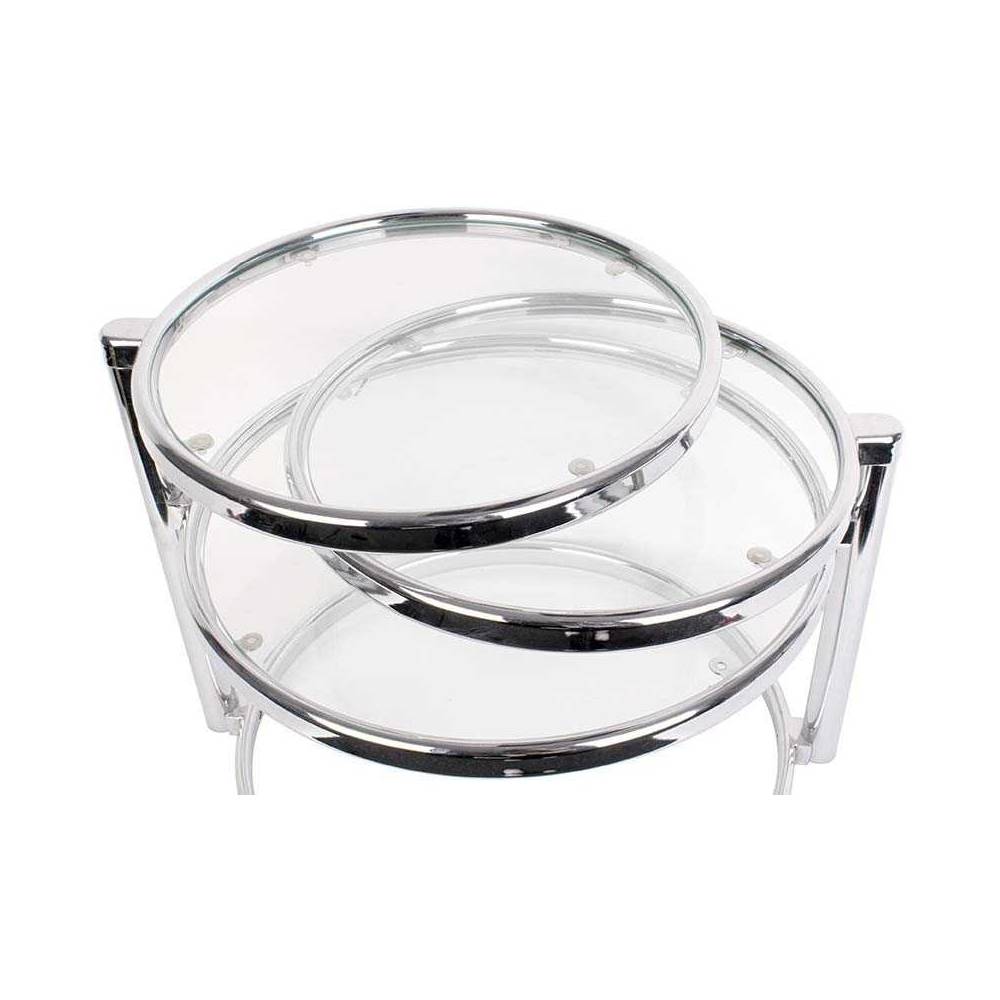 Leitmotiv - Table basse plateaux pivotants en verre 3 plateaux - Image 4