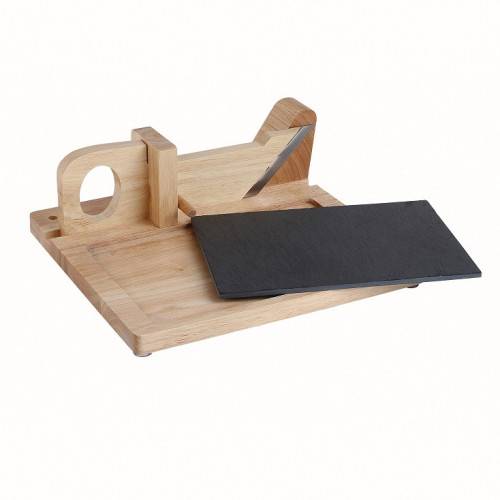 Livoo - Guillotine à saucisson en bois avec plateau ardoise - Imagen 4