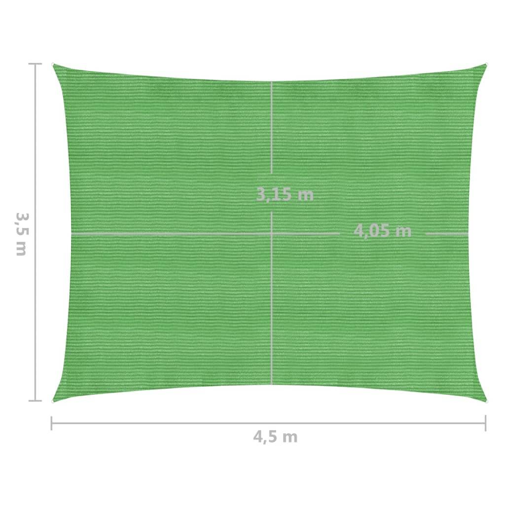 Helloshop26 - Voile toile d'ombrage parasol 160 g/m² PEHD 3,5 x 4,5 m vert clair - Imagen 5