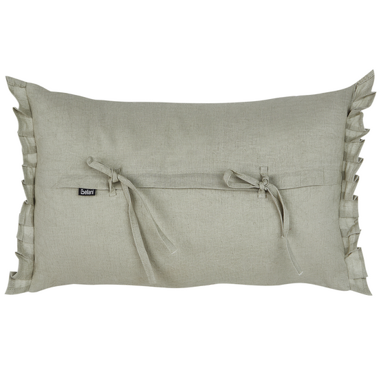 Coussin décoratif Lin Gris clair SASSAFRAS - Beliani - Image 4