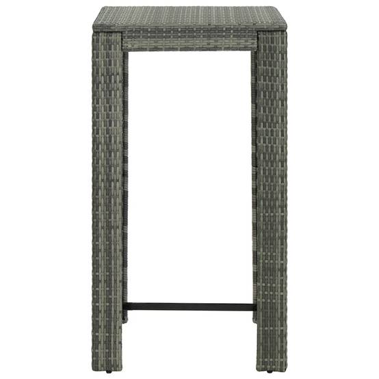 Ensemble de bar de jardin 3 pcs | Mobilier d'extérieur et coussins Résine tressée Gris Maison Chic - Image 10