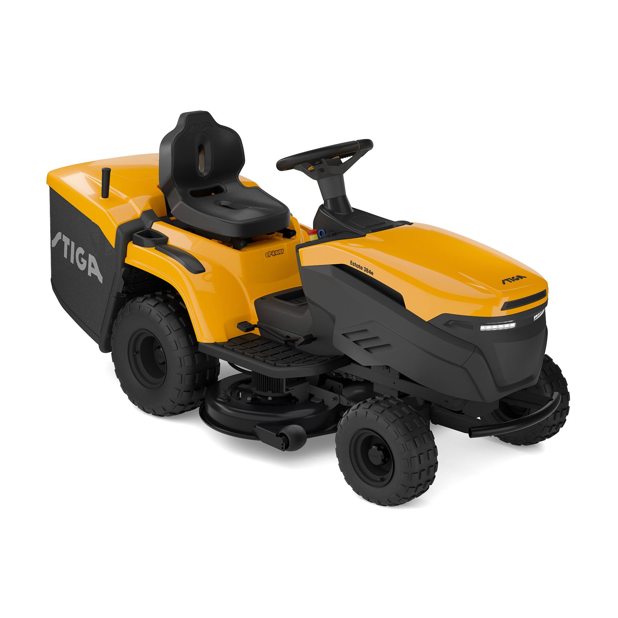 Stiga - Tracteur de pelouse électrique 384e Estate, 56 V, Largeur 84 cm avec transmission électrique et connectivité STIGA.GO - STIGA - Image 1