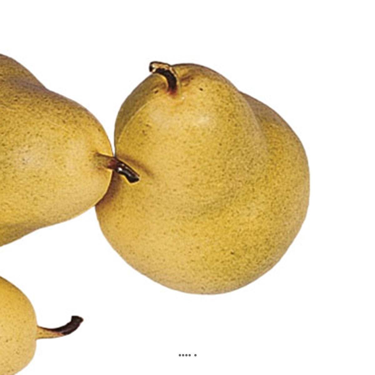 Artificielles - Poire William fruit vert X 3 en Plastique soufflé D 65x95 mm - Imagen 3