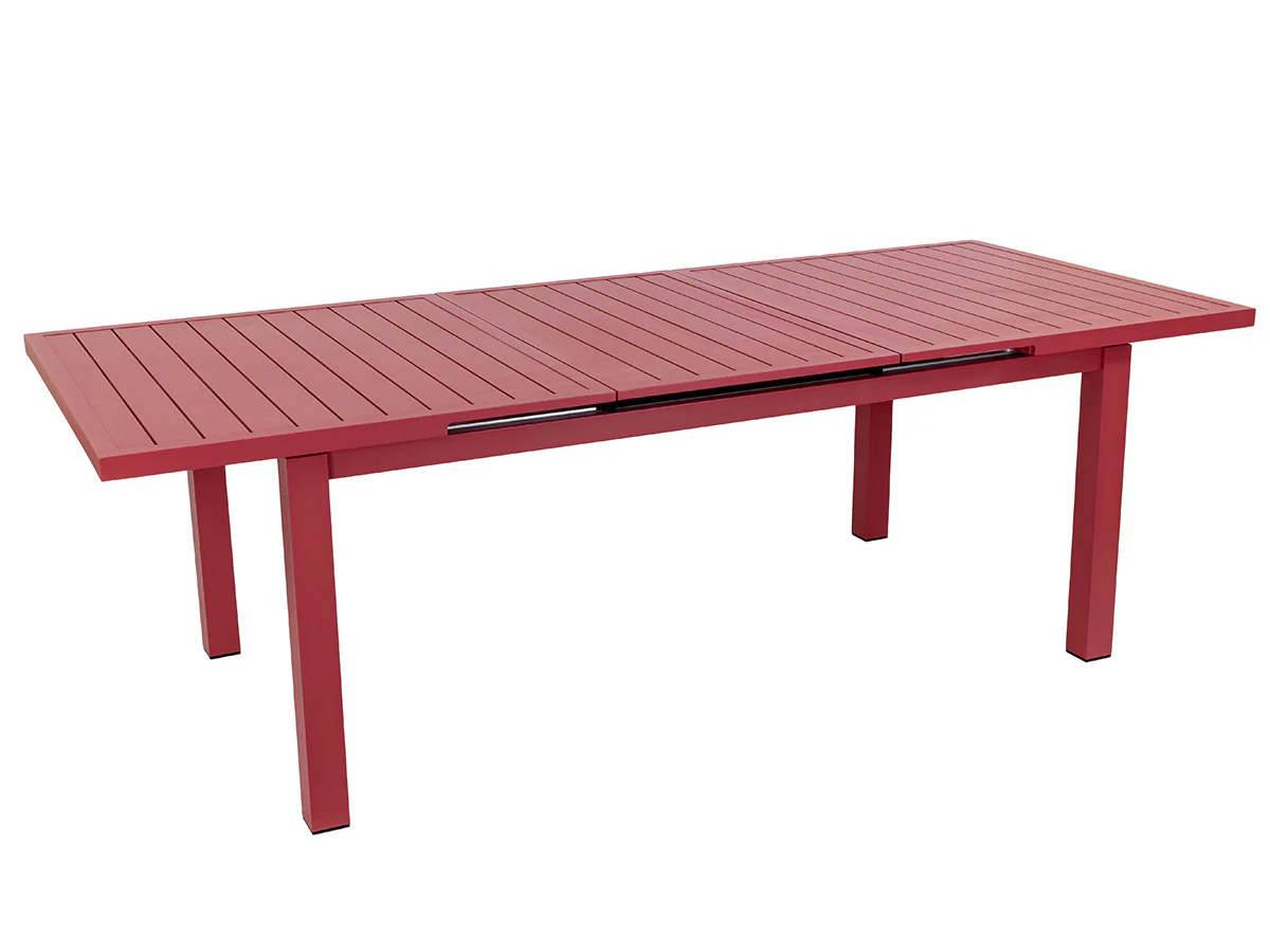Table de jardin rectangulaire extensible en aluminium Santorin terracotta 8/10 places - Jardiline + 10 fauteuils - Imagen 1