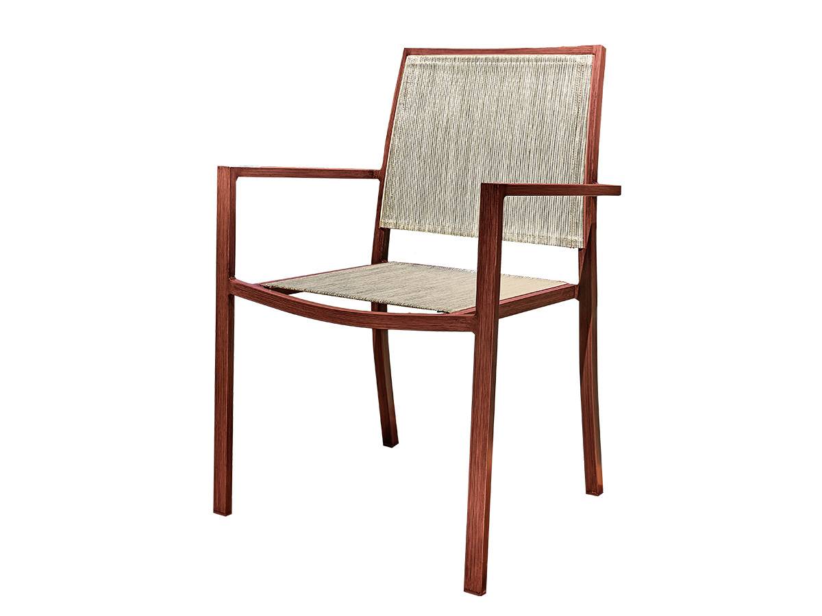 Table de jardin rectangulaire extensible en aluminium Santorin terracotta 8/10 places - Jardiline + 10 fauteuils - Imagen 3