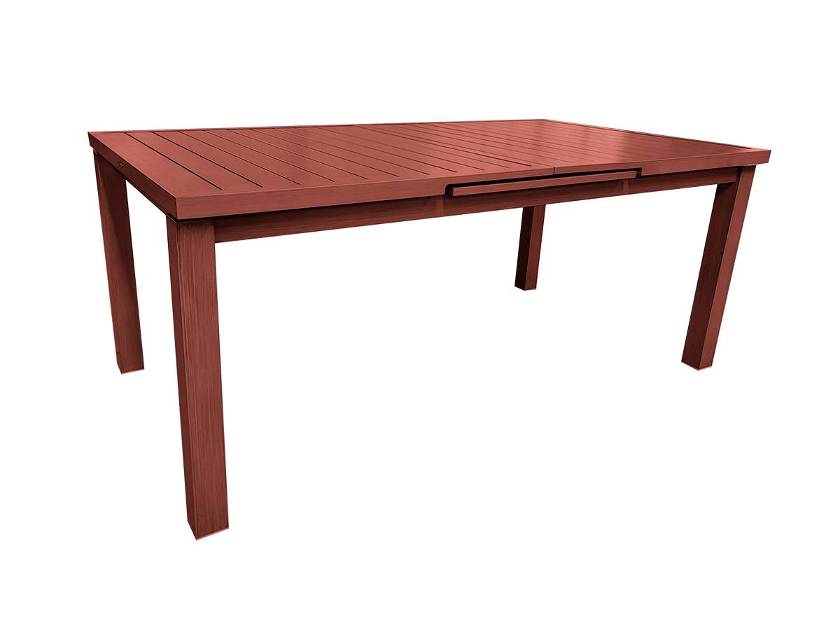 Table de jardin rectangulaire extensible en aluminium Santorin terracotta 8/10 places - Jardiline + 10 fauteuils - Imagen 2