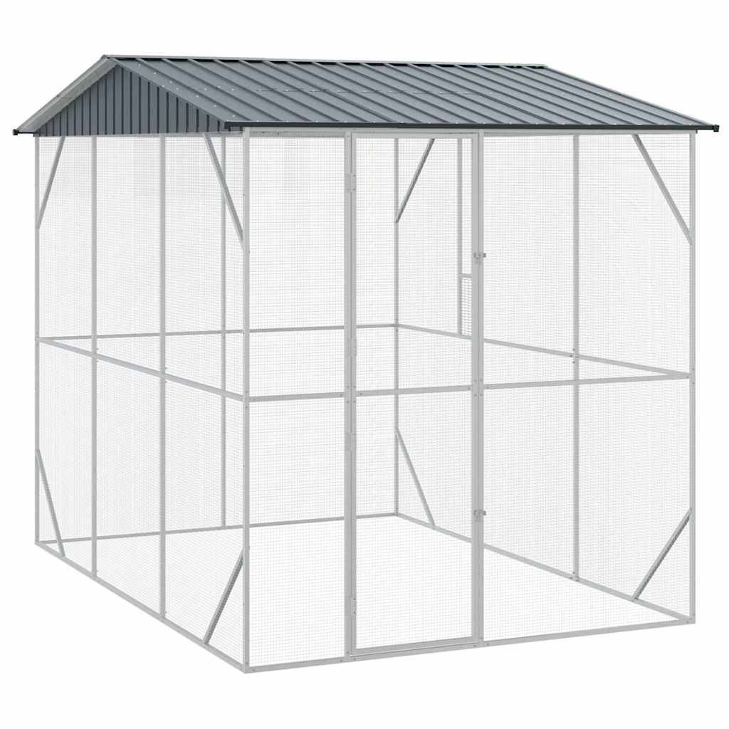 Abri Oiseaux Jardin Acier Galvanisé 227x310cm Anthracite - ComfortXL Outdoor Living - Image 2