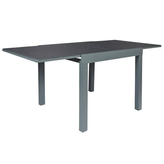 The Home Deco Factory - Table de Jardin Extensible "Haria" 80-160cm Gris - Image 1