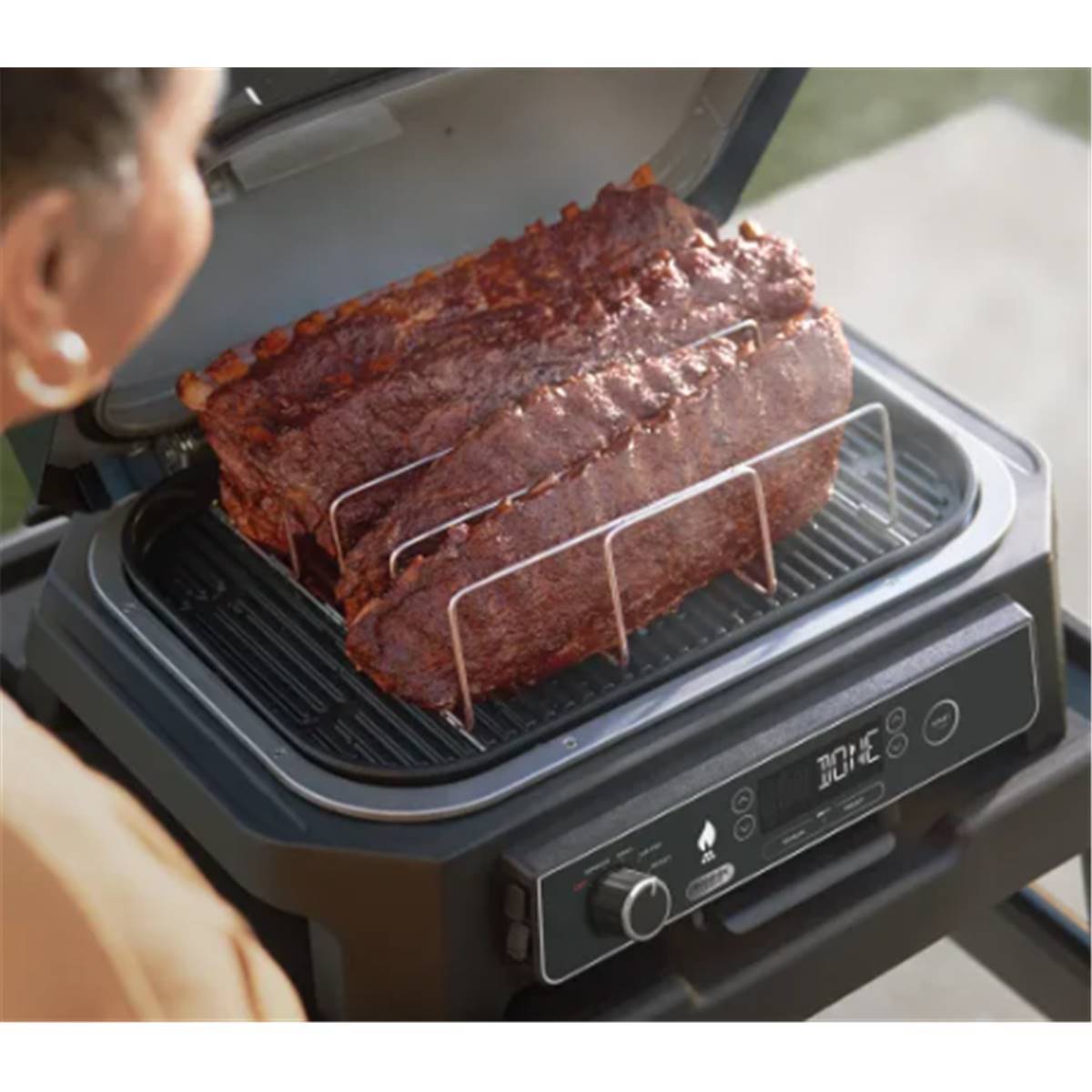 Support à ribs pour Barbecue électrique/Fumoir Ninja Woodfire XL - Imagen 3