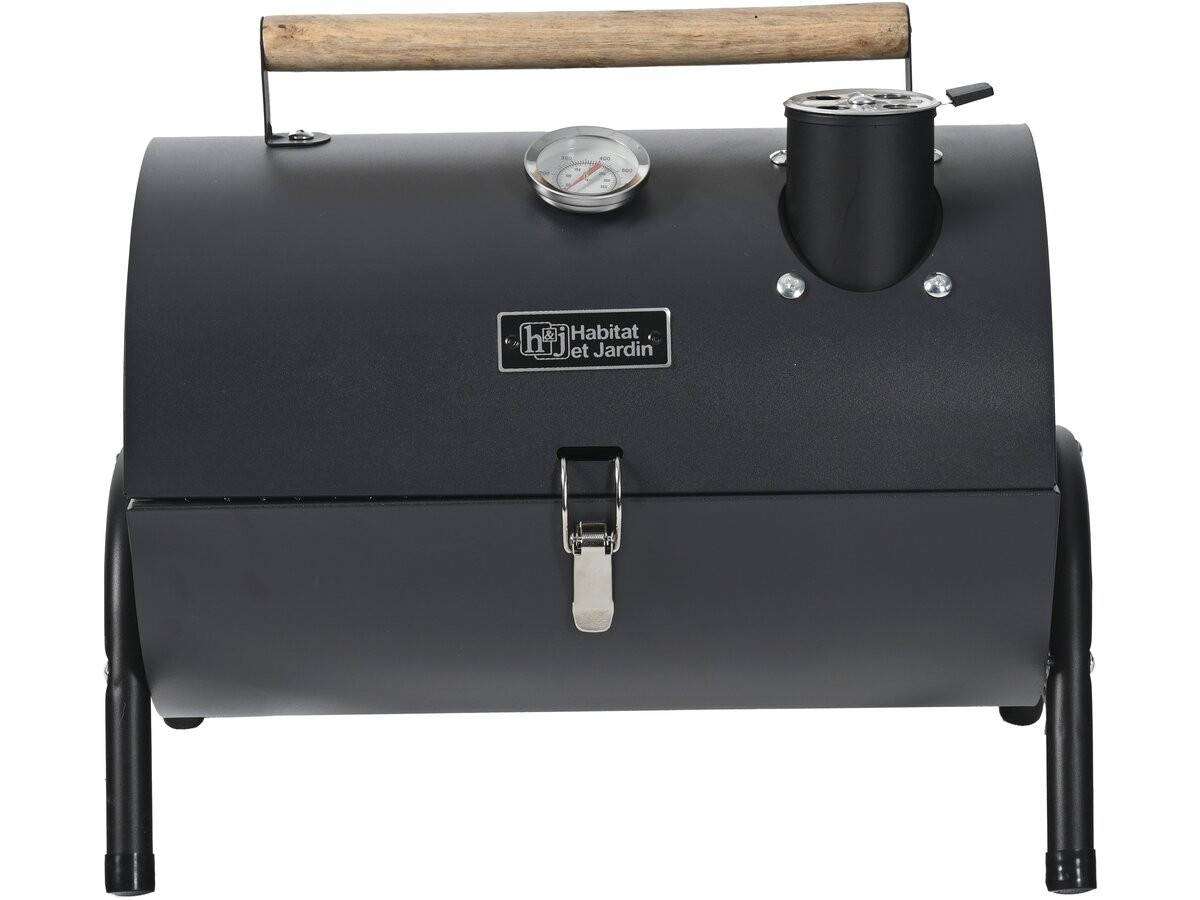 Barbecue Charbon De Bois Portable "captain" - 42 X 27 X 43 Cm - Noir -habitat Et Jardin - Image 4