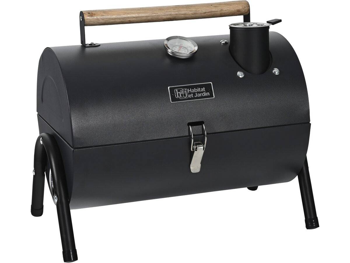 Barbecue Charbon De Bois Portable "captain" - 42 X 27 X 43 Cm - Noir -habitat Et Jardin - Image 1