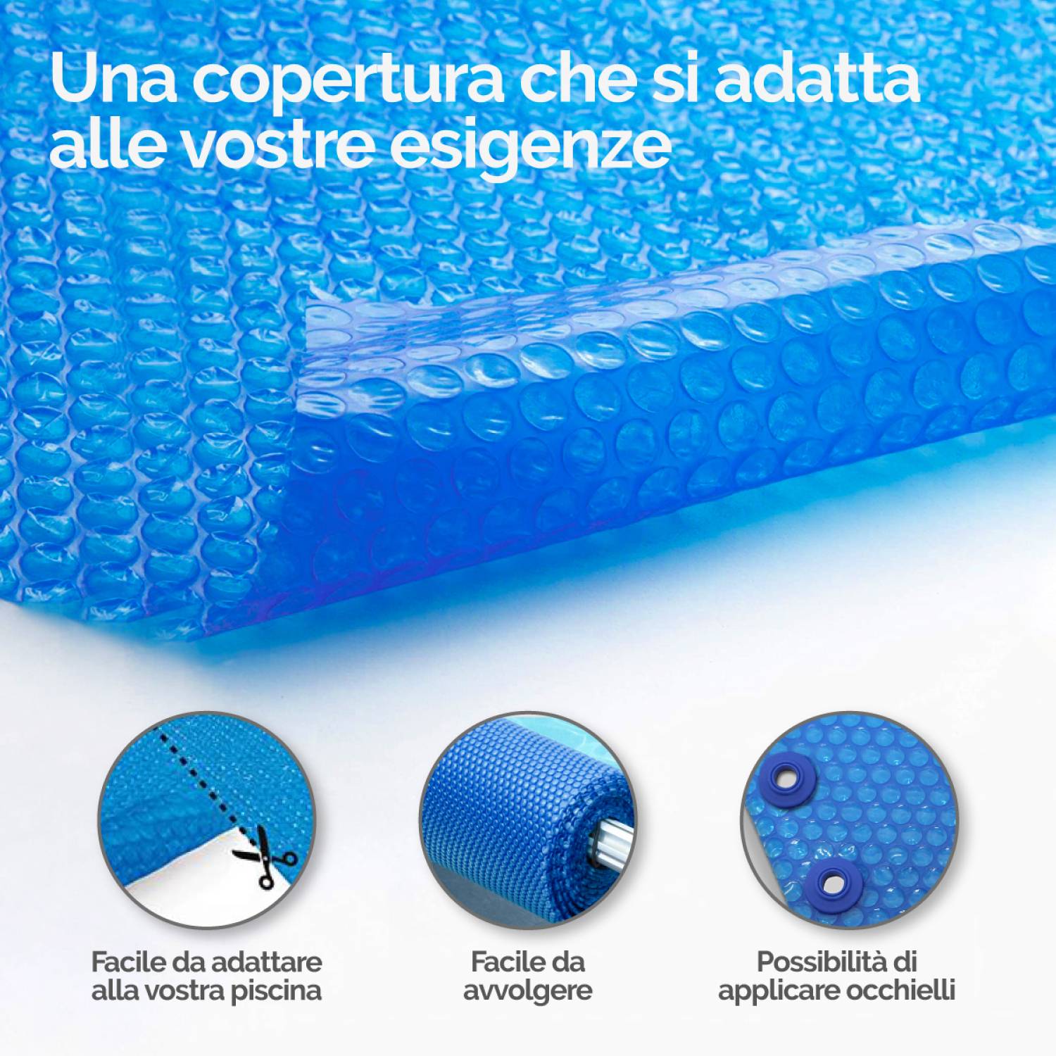 Linxor - Bâche à bulles 5 m x 12 m pour piscine - 300 microns - Bleu - Linxor - Imagen 10