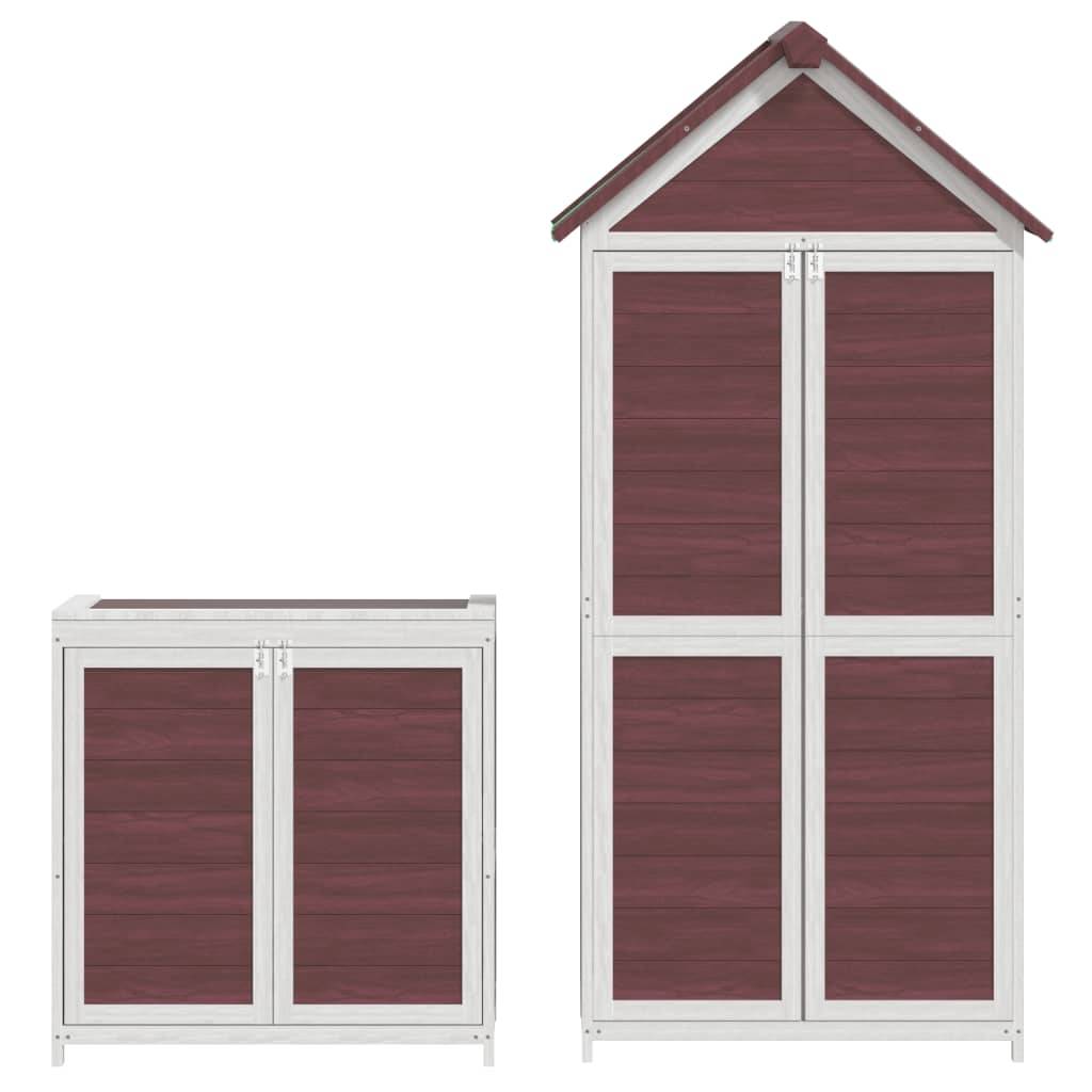 Vidaxl - Ensemble de remise à outils de jardin 2 pcs moka pin massif vidaXL 172251 - Image 7