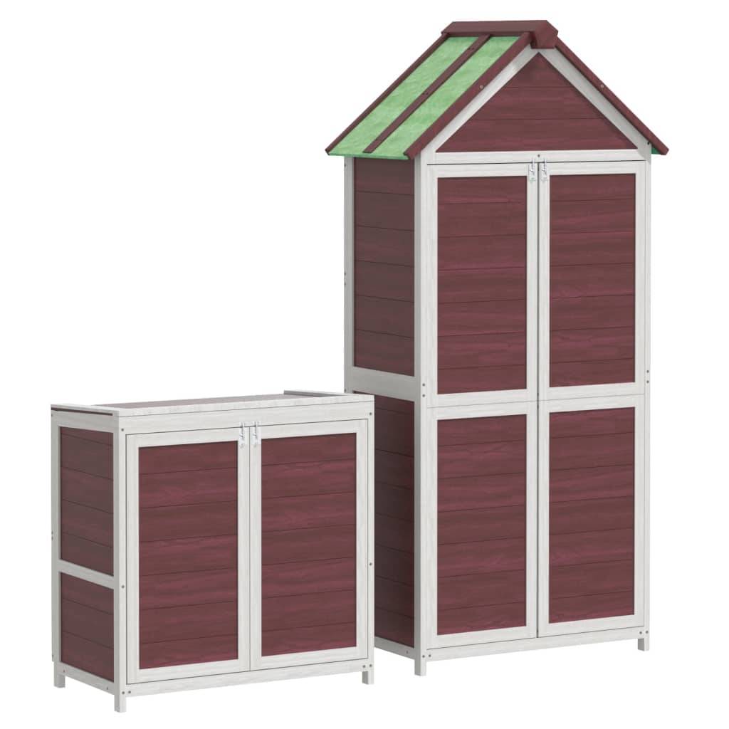 Vidaxl - Ensemble de remise à outils de jardin 2 pcs moka pin massif vidaXL 172251 - Image 8