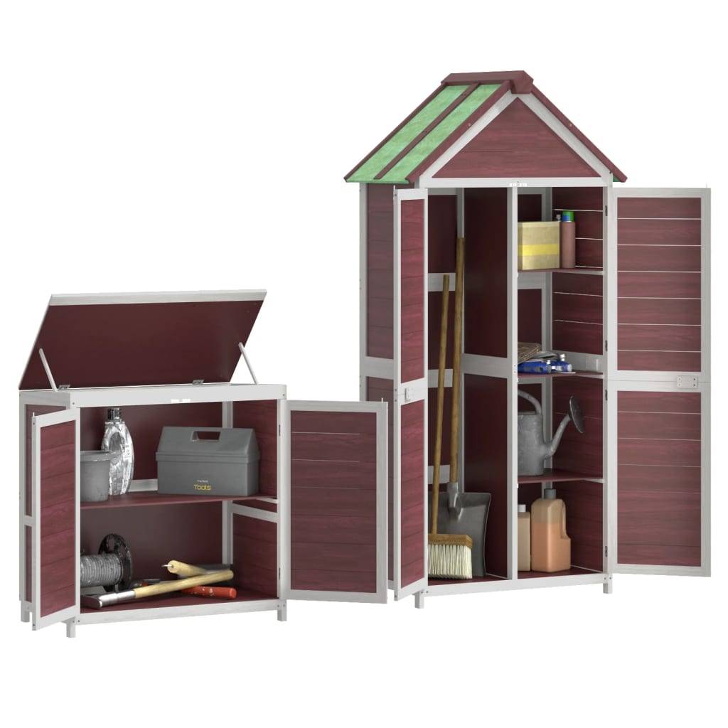 Vidaxl - Ensemble de remise à outils de jardin 2 pcs moka pin massif vidaXL 172251 - Image 5