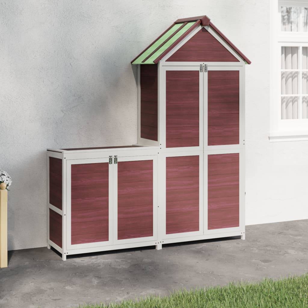 Vidaxl - Ensemble de remise à outils de jardin 2 pcs moka pin massif vidaXL 172251 - Image 1