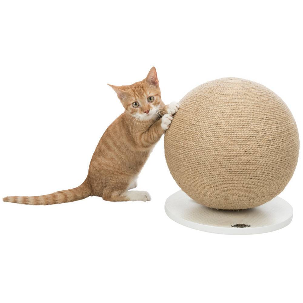 animallparadise - Griffoir boule ø 29 cm, forme rond  pour chat monté sur plateau. - Imagen 2