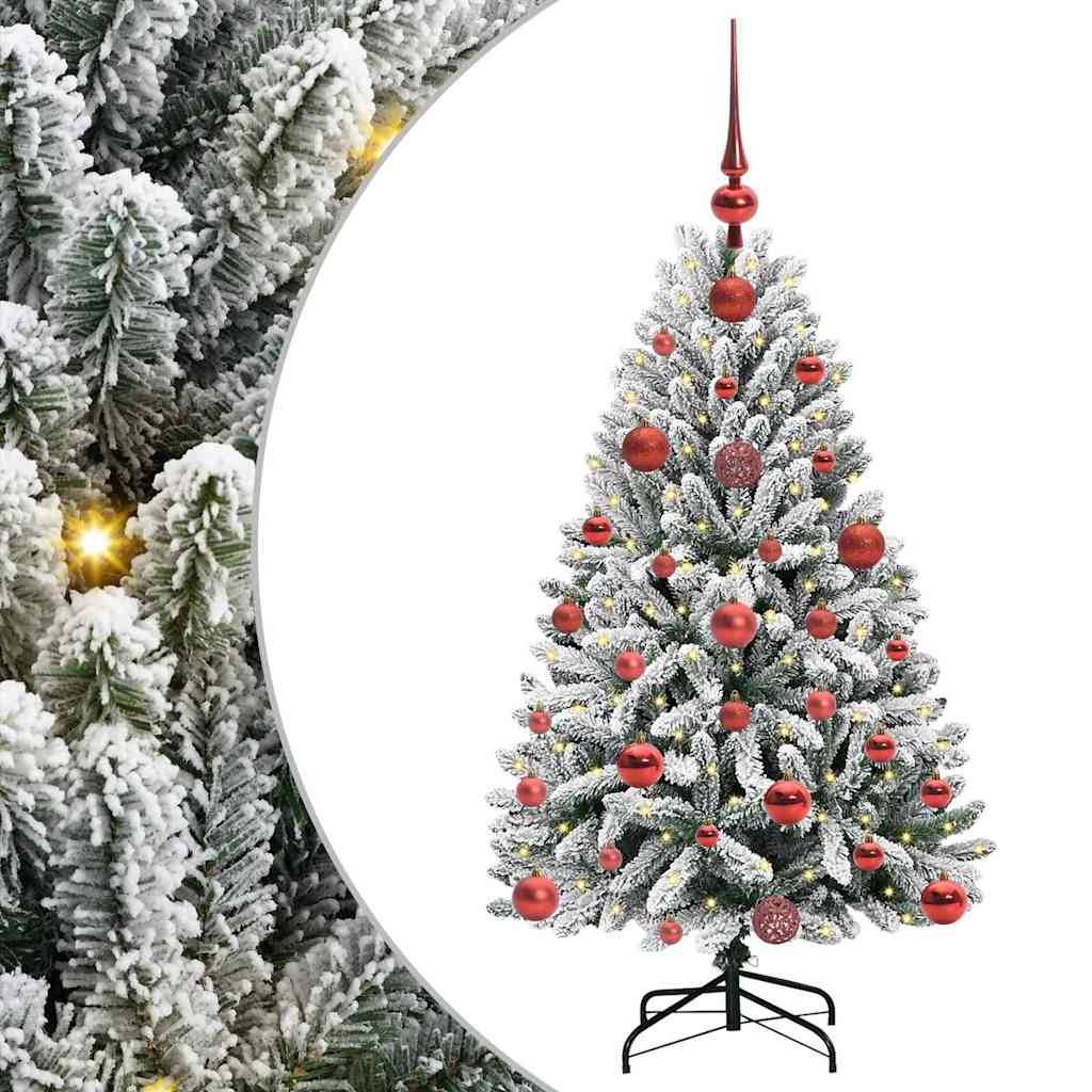 ComfortXL - Kit Complet Sapin de Noël Artificiel 120 cm Effet Neige, avec Guirlande Lumineuse LED USB – ComfortXL Outdoor Living - Image 2