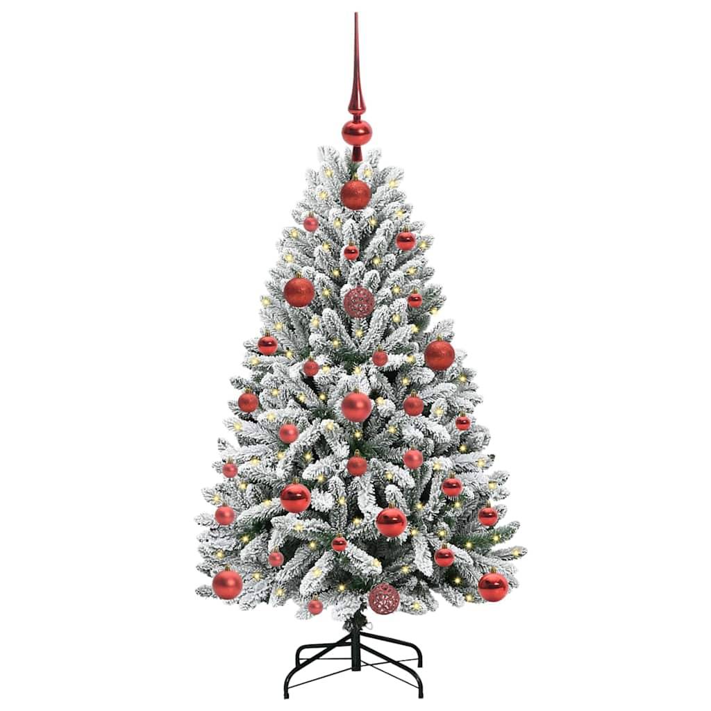 ComfortXL - Kit Complet Sapin de Noël Artificiel 120 cm Effet Neige, avec Guirlande Lumineuse LED USB – ComfortXL Outdoor Living - Image 3