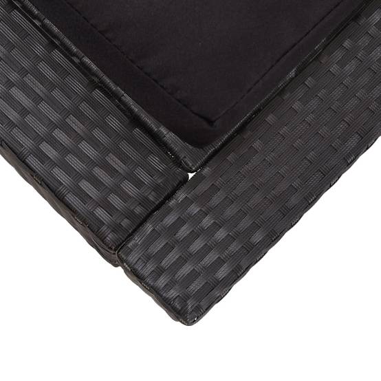 Vidaxl - Transat à 2 places avec coussin Noir Résine tressée vidaXL 46241 - Image 4