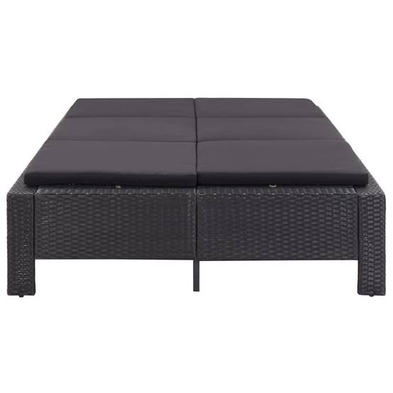 Vidaxl - Transat à 2 places avec coussin Noir Résine tressée vidaXL 46241 - Image 9