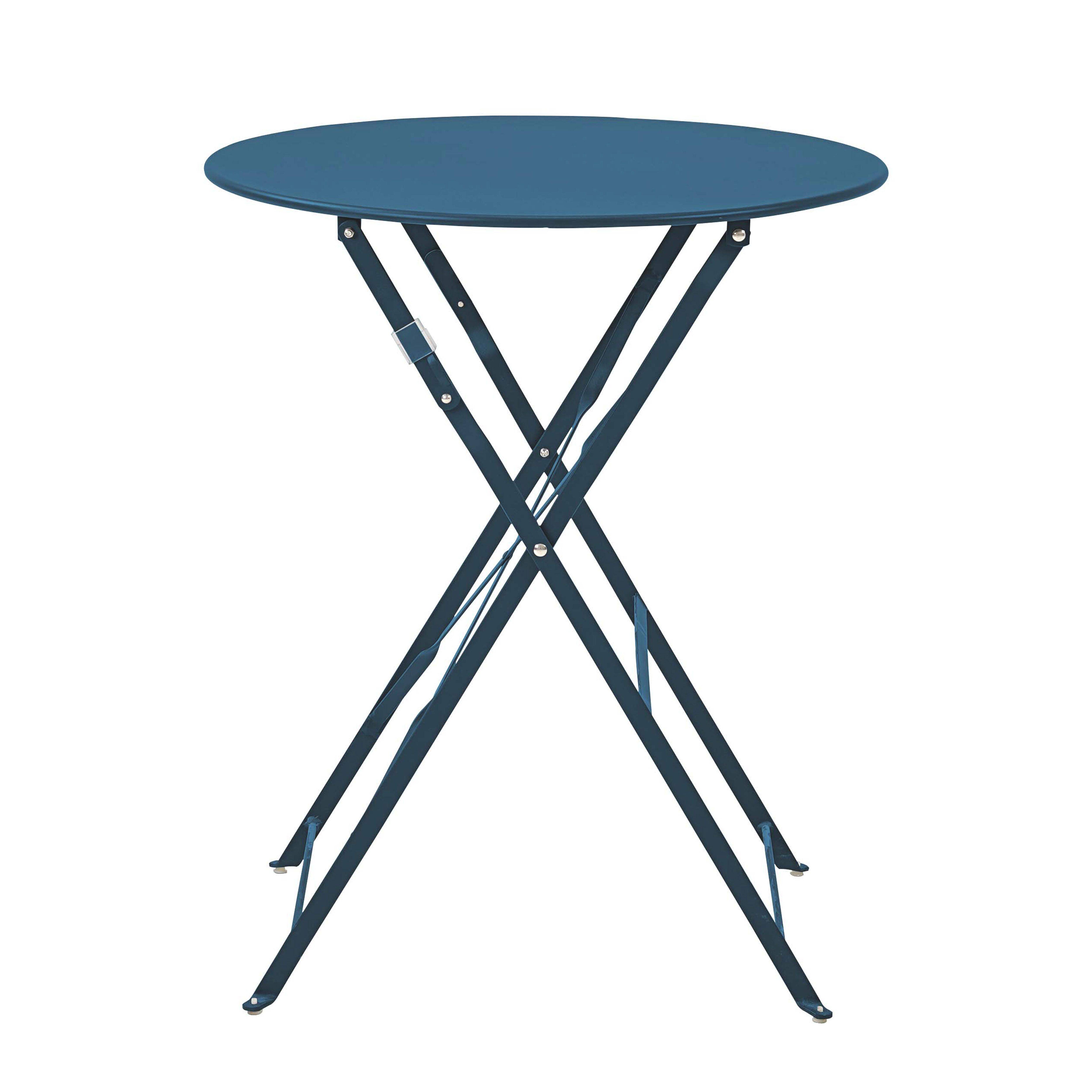 Oviala - Table pliante en acier bleu pacific Annecy - Oviala - Imagen 2