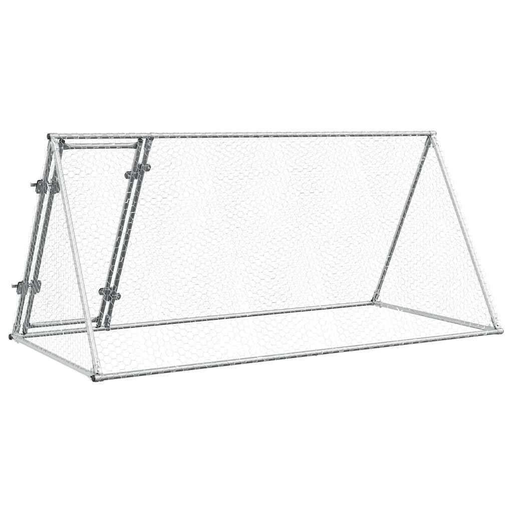 Enclos grillagé extérieur en acier galvanisé pour poules 200x105x91 cm – ComfortXL Outdoor Living - Image 7