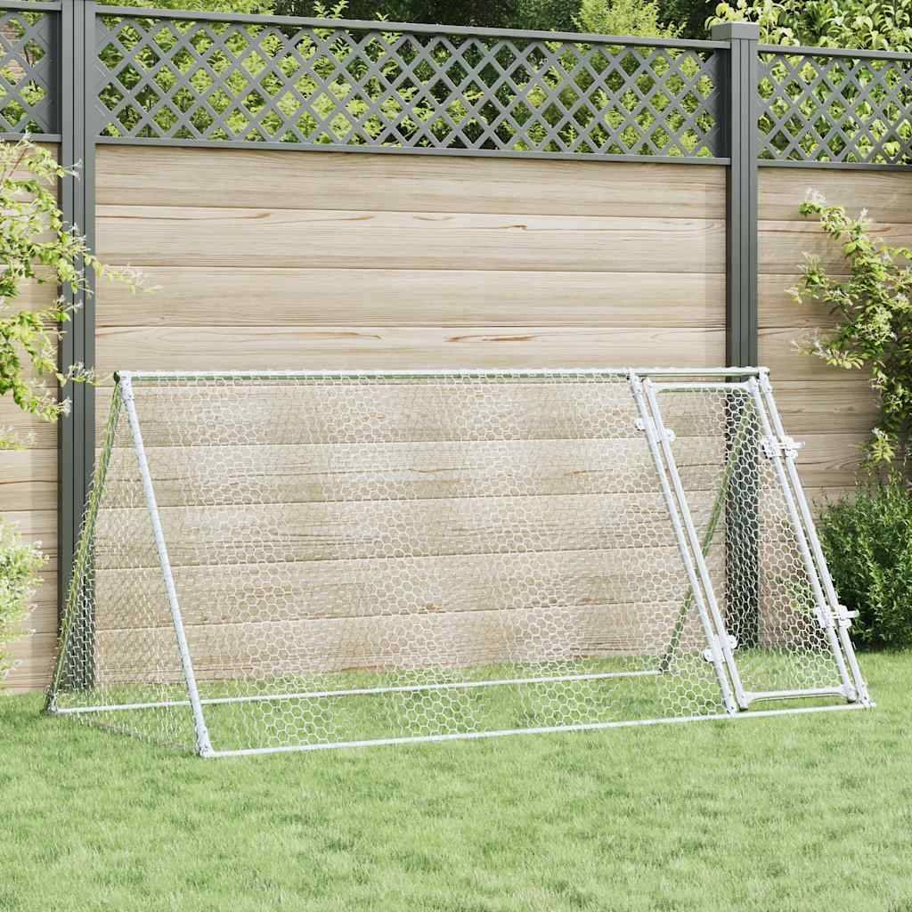 Enclos grillagé extérieur en acier galvanisé pour poules 200x105x91 cm – ComfortXL Outdoor Living - Image 1