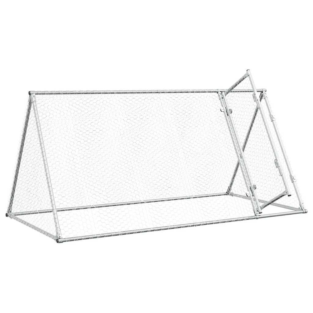 Enclos grillagé extérieur en acier galvanisé pour poules 200x105x91 cm – ComfortXL Outdoor Living - Image 4