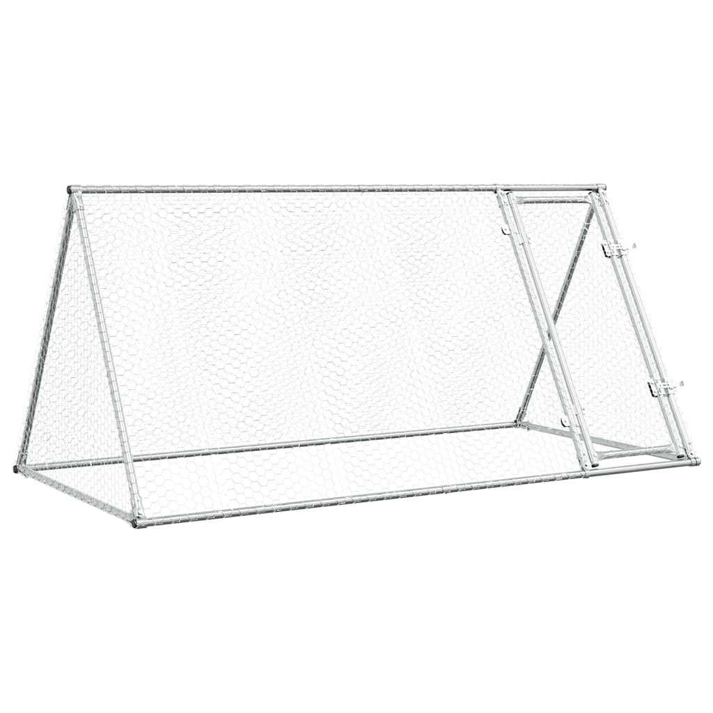 Enclos grillagé extérieur en acier galvanisé pour poules 200x105x91 cm – ComfortXL Outdoor Living - Image 2
