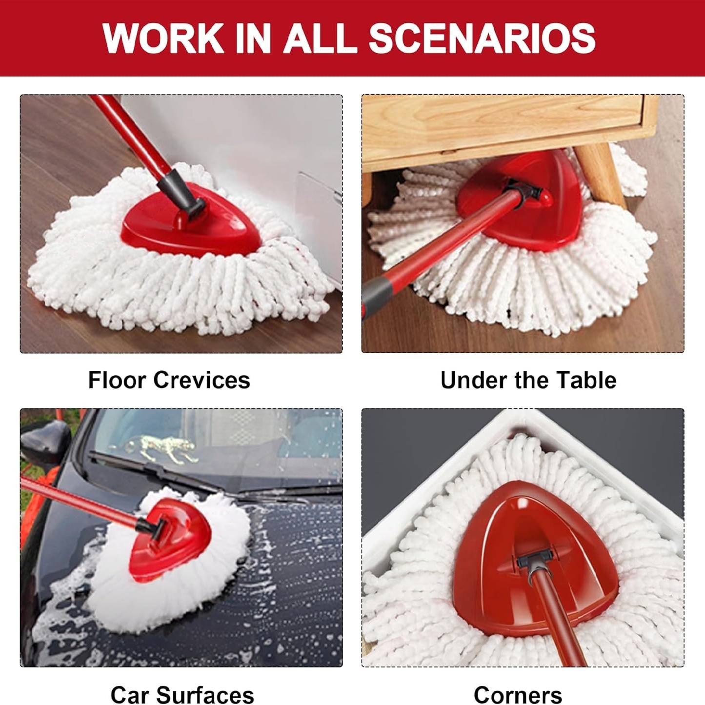 Têtes de Remplacement pour Mop compatibles avec O-Ceda ( 3 Pièces Blanc) -IntiMeg - Image 2
